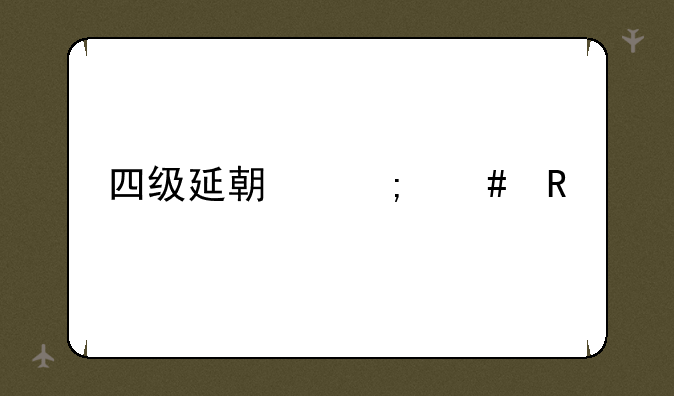 四级延期怎么申请