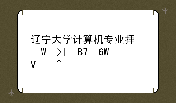 辽宁大学计算机专业拟录取名单啥时出